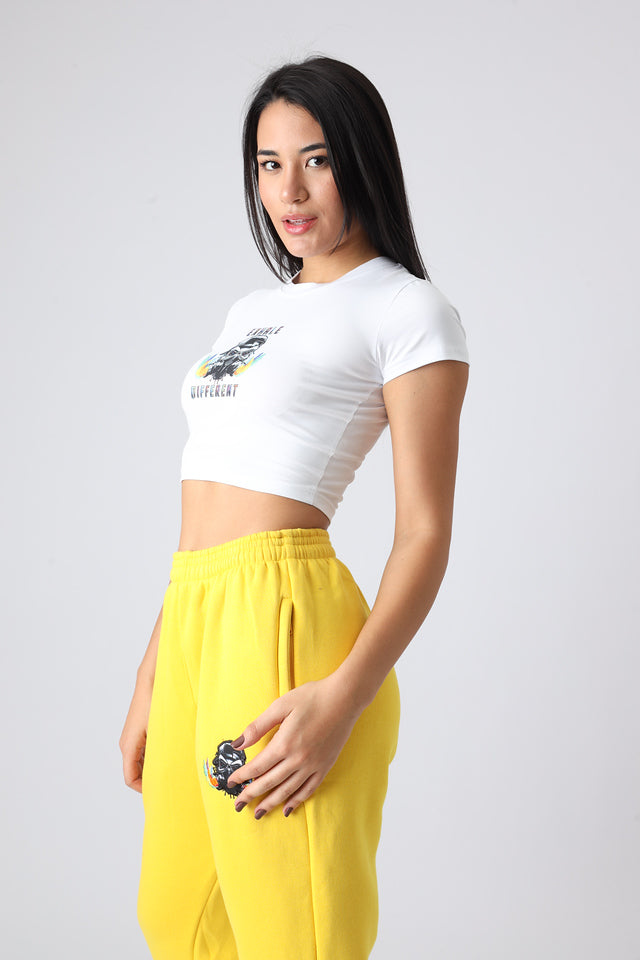 Exhale Different White Crop Top