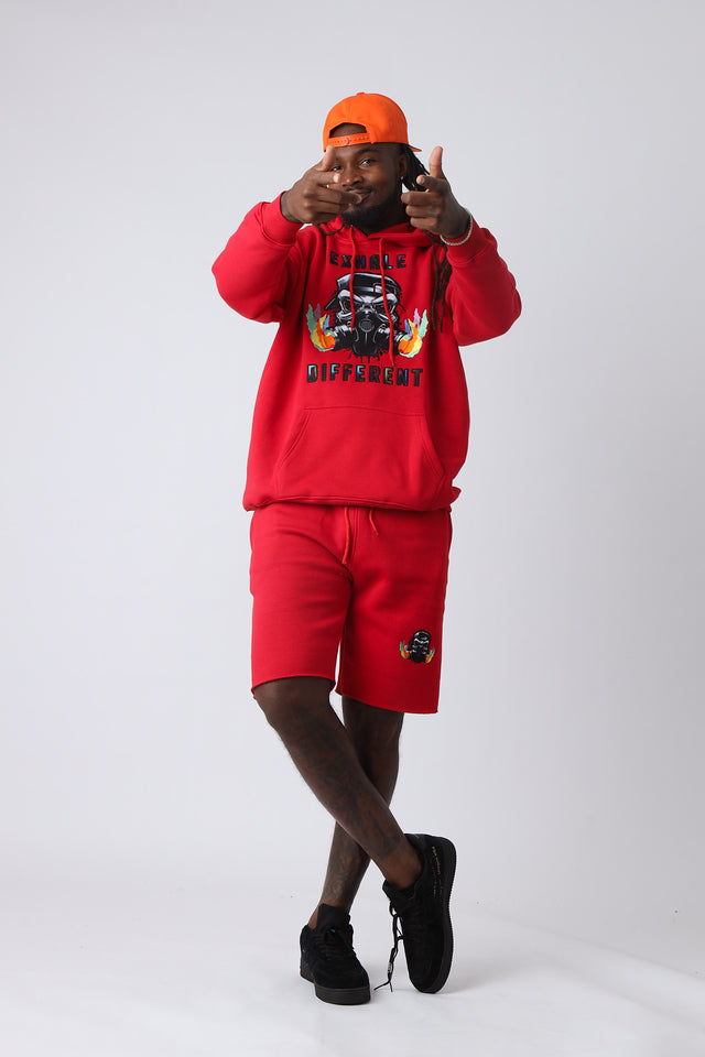 Cherry Blaze Athletic Shorts