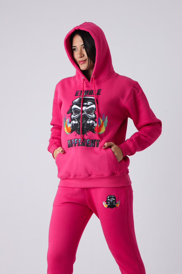 Hyper Pink Large Logo Pullover Hoodie