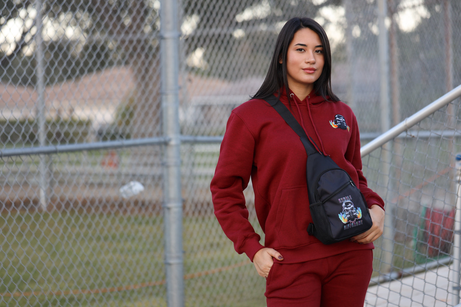 Velvet Ash Small Logo Pullover Hoodie