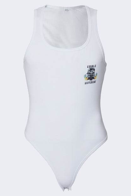 Exhale Different White Bodysuit