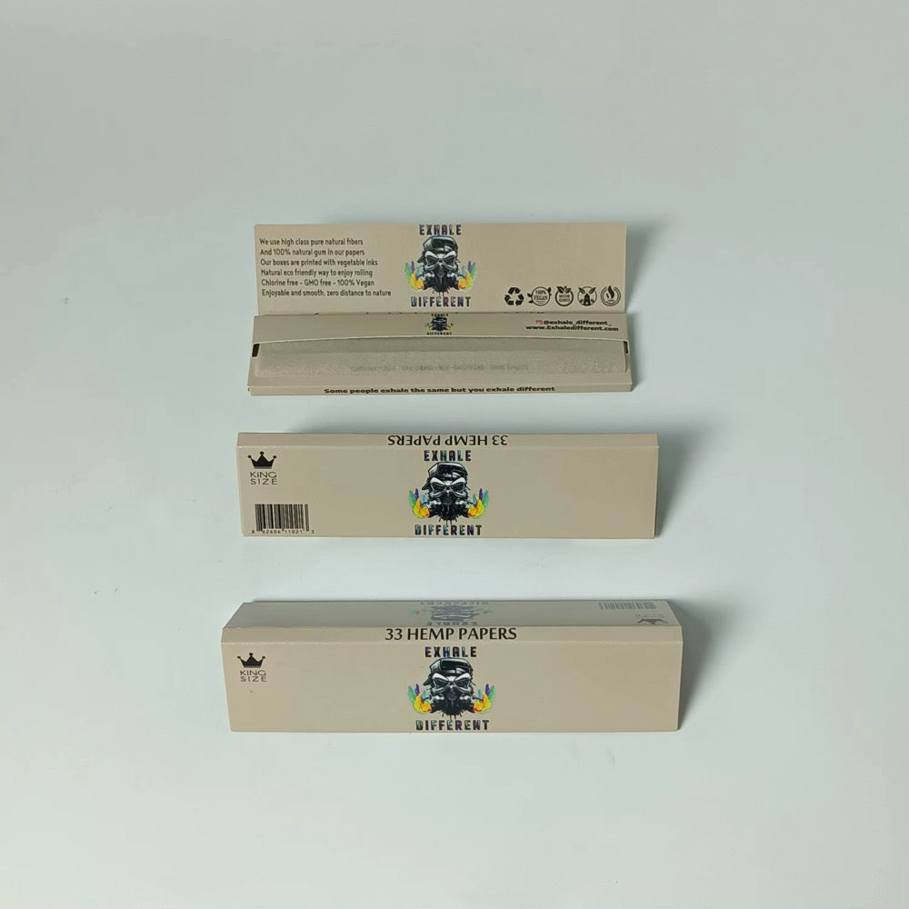 Exhale Different Hemp Rolling Papers –  Display Box (50 Books)
