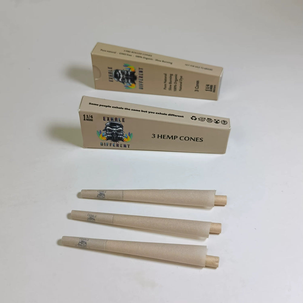 Exhale Different Hemp Rolling Papers &amp; Cones