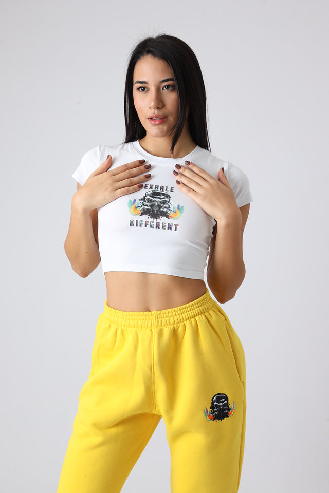 Exhale Different White Crop Top