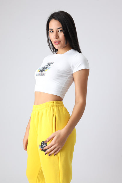 Exhale Different White Crop Top