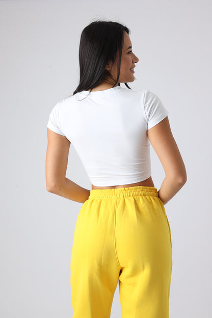 Exhale Different White Crop Top