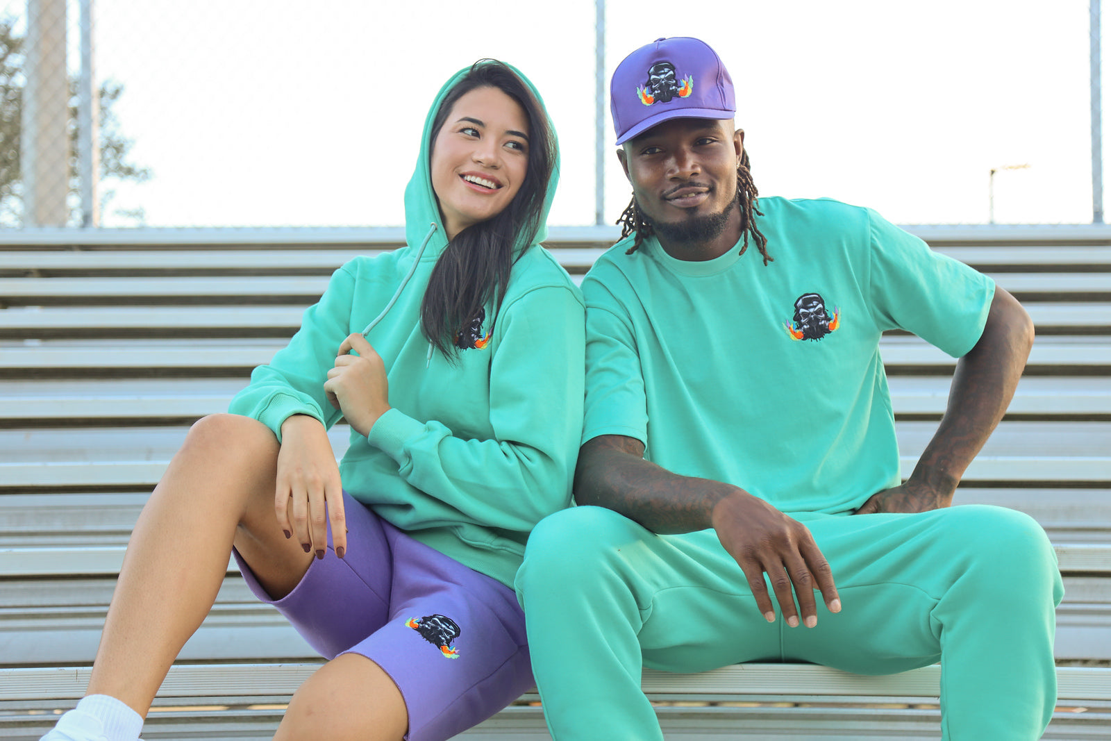 Joker purple snap back hat