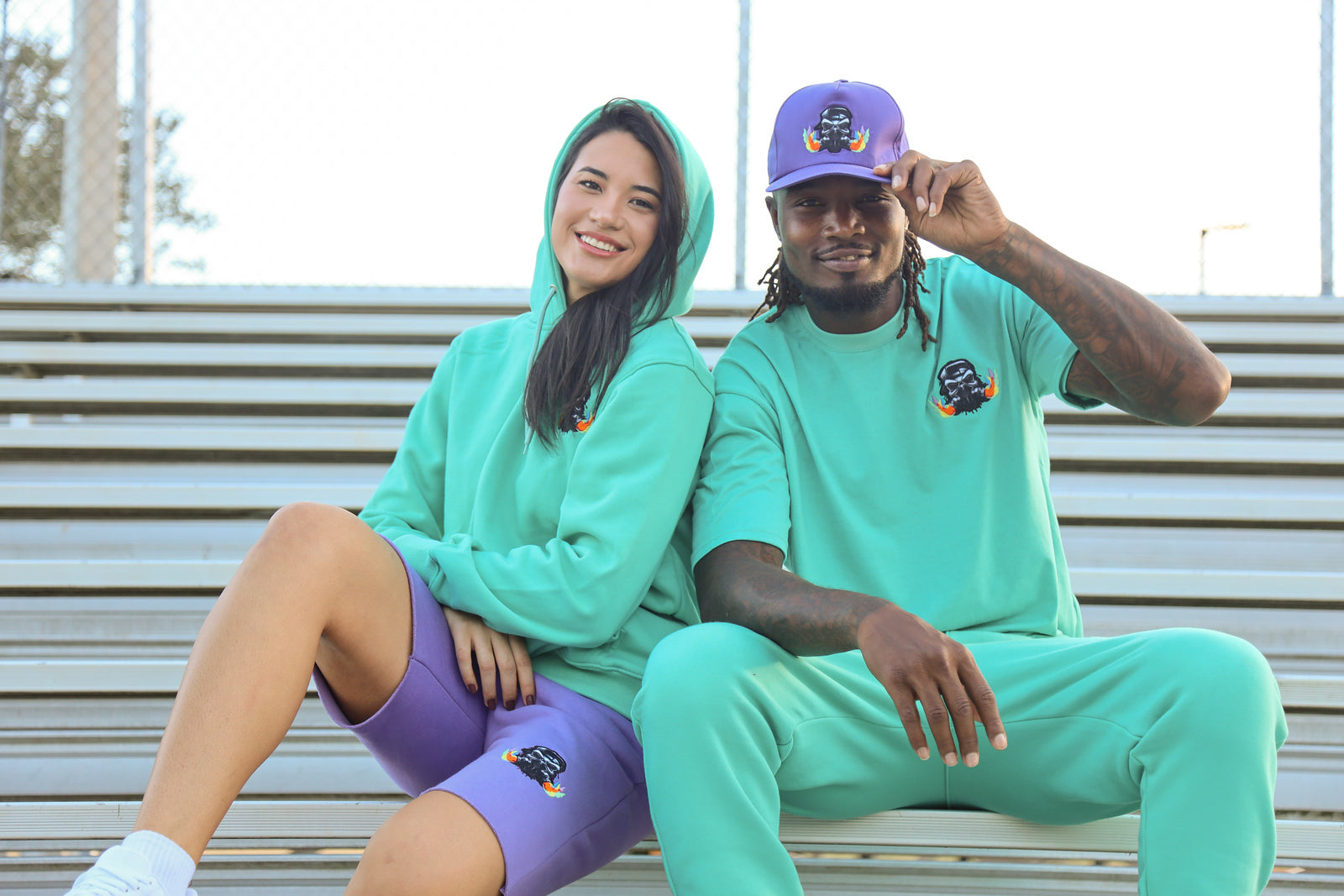 Joker purple snap back hat