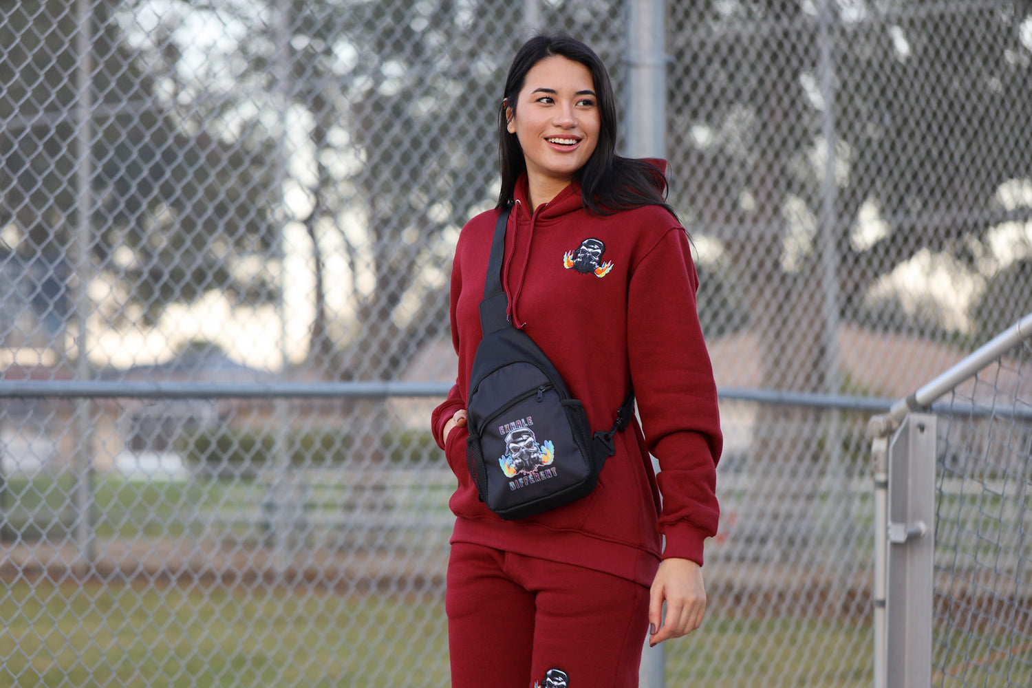 Velvet Ash Small Logo Pullover Hoodie