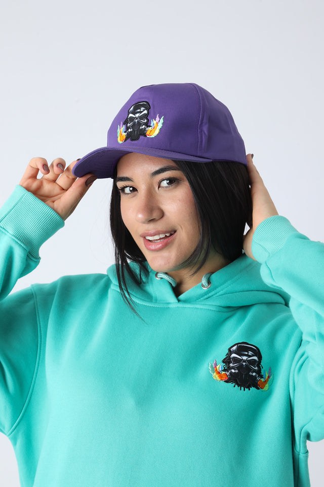 Joker purple snap back hat