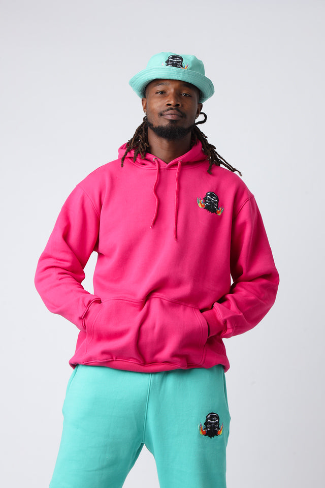 Hyper Pink Small Logo Pullover Hoodie