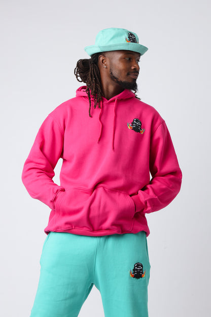 Hyper Pink Small Logo Pullover Hoodie