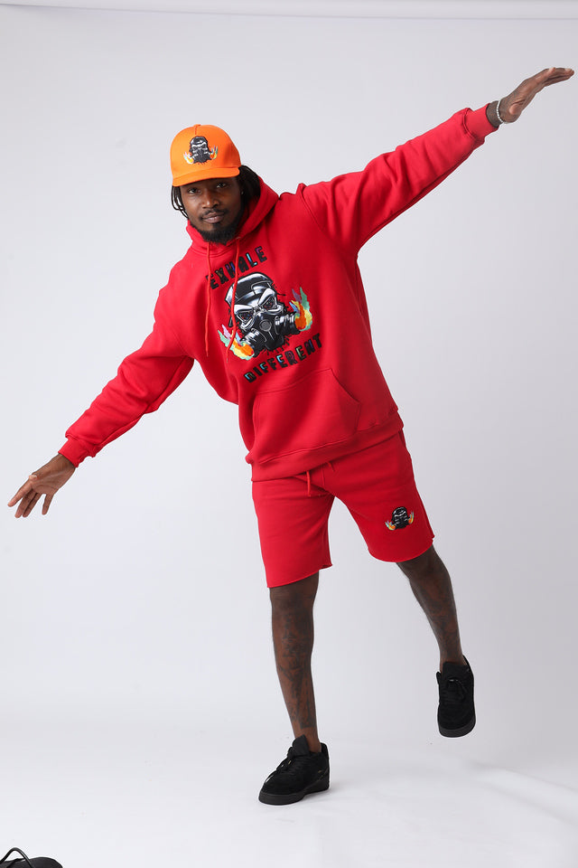 Cherry Blaze Large Logo Pullover Hoodie