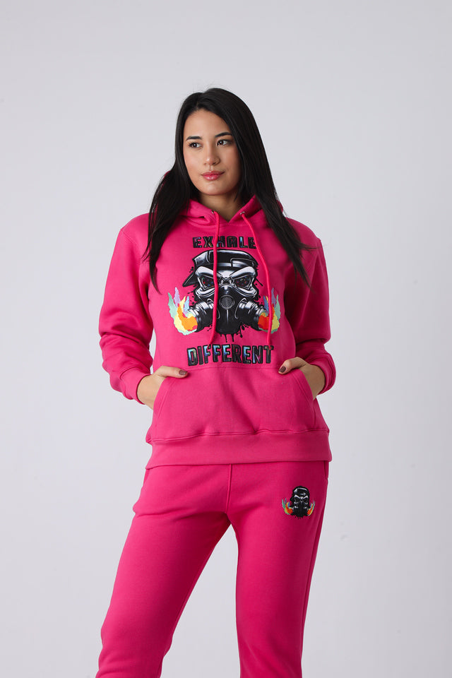 Hyper Pink Large Logo Pullover Hoodie