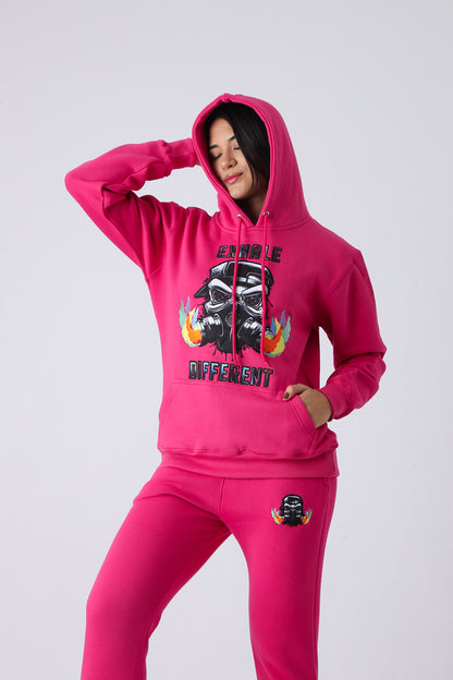 Hyper Pink Large Logo Pullover Hoodie