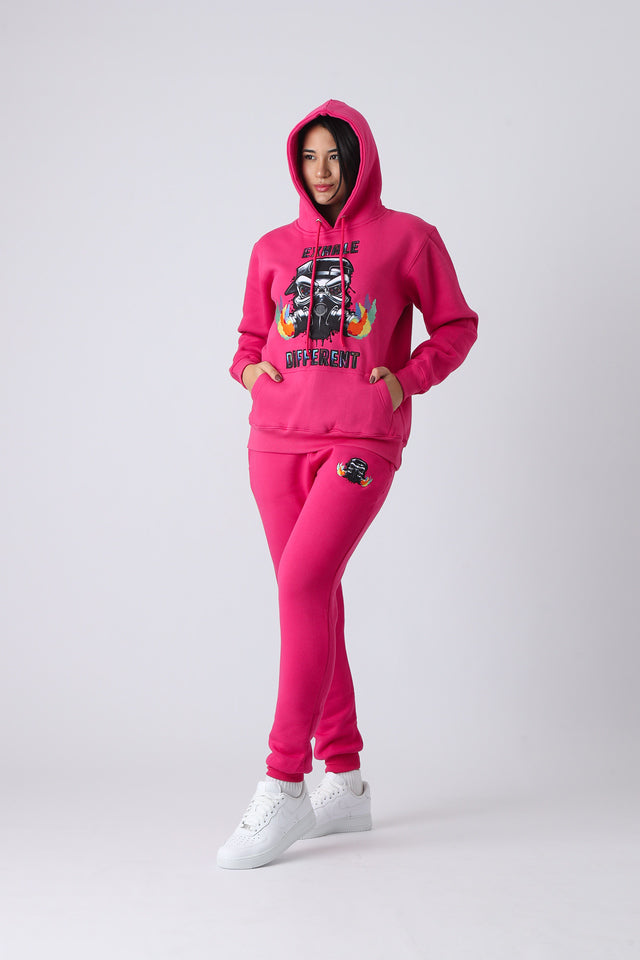 Hyper Pink Large Logo Pullover Hoodie