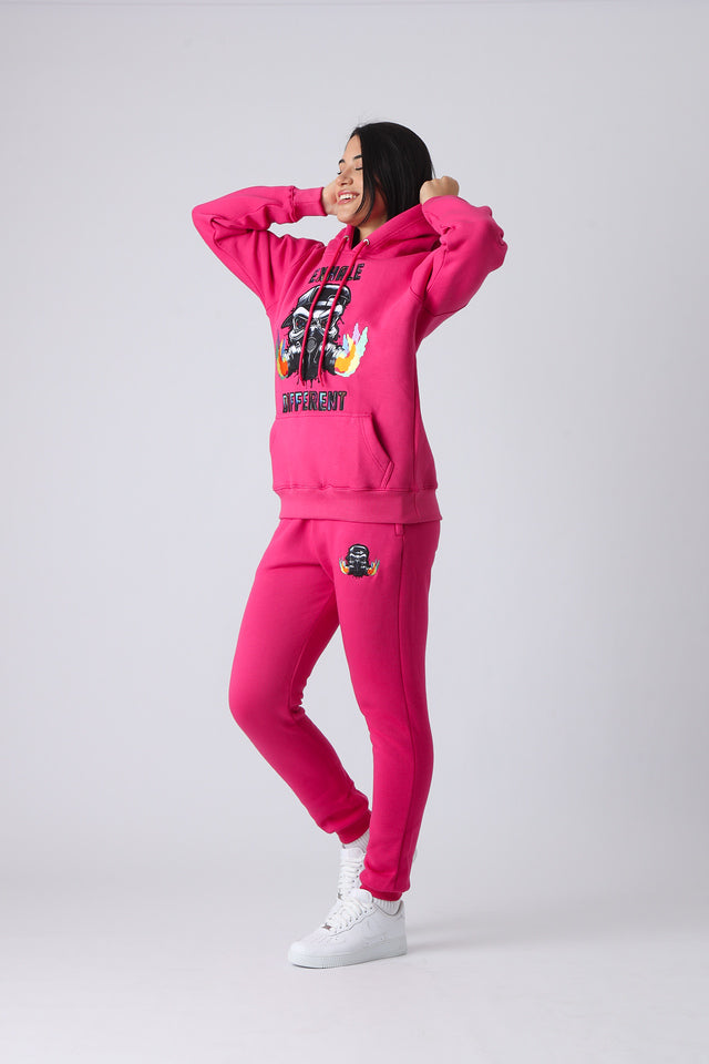 Hyper Pink Large Logo Pullover Hoodie