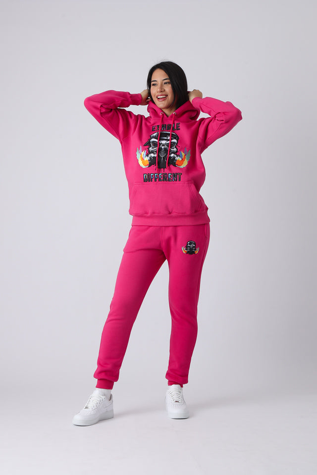 Hyper Pink Large Logo Pullover Hoodie