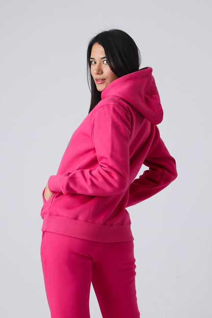 Hyper Pink Large Logo Pullover Hoodie