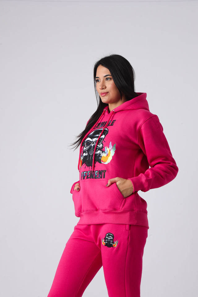 Hyper Pink Large Logo Pullover Hoodie