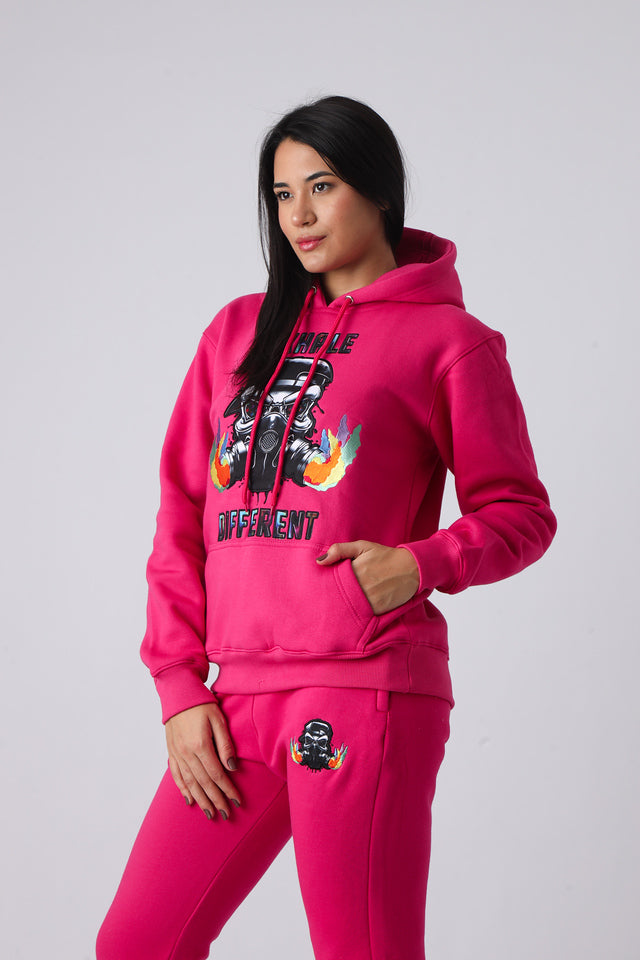 Hyper Pink Large Logo Pullover Hoodie