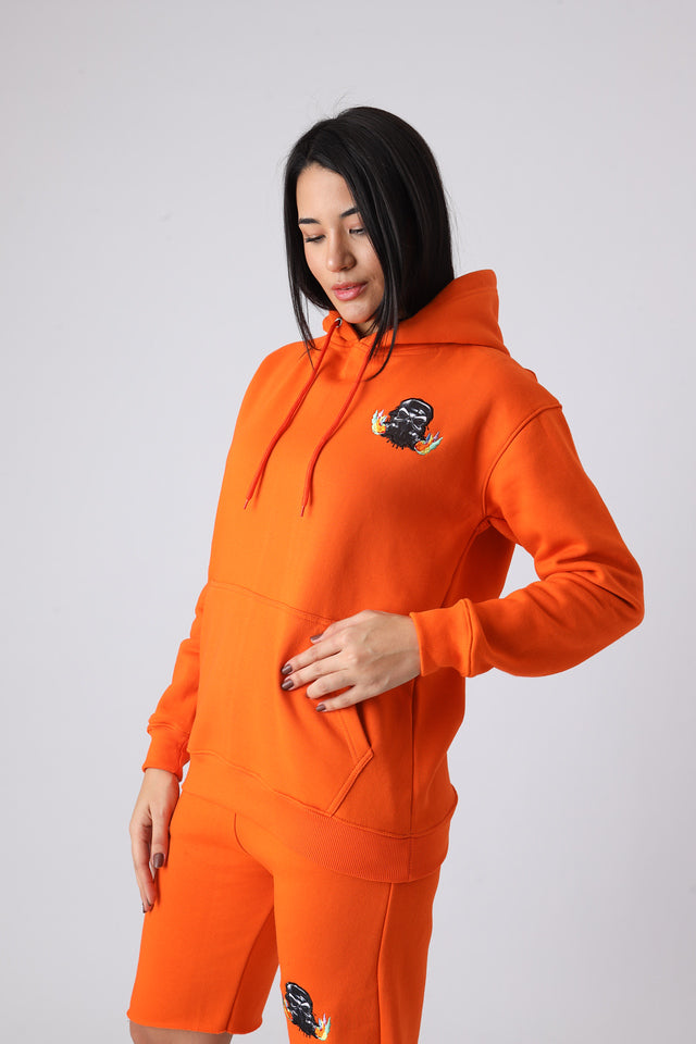 Burnt Ember Small Logo Pullover Hoodie