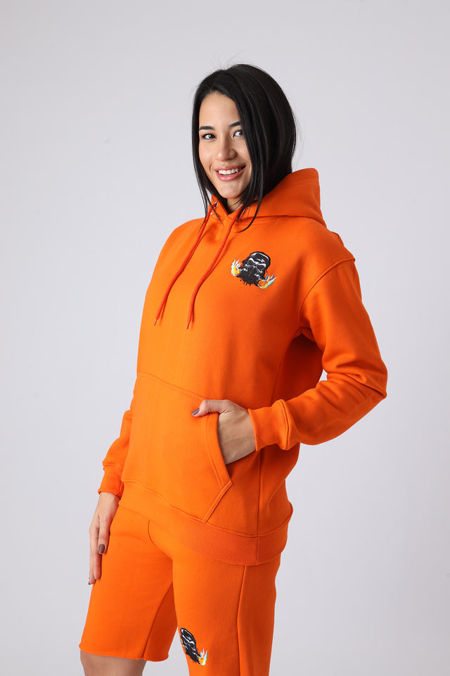 Burnt Ember Small Logo Pullover Hoodie