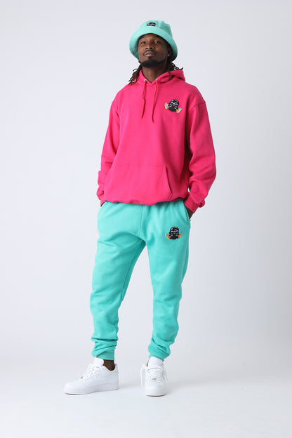Hyper Pink Small Logo Pullover Hoodie