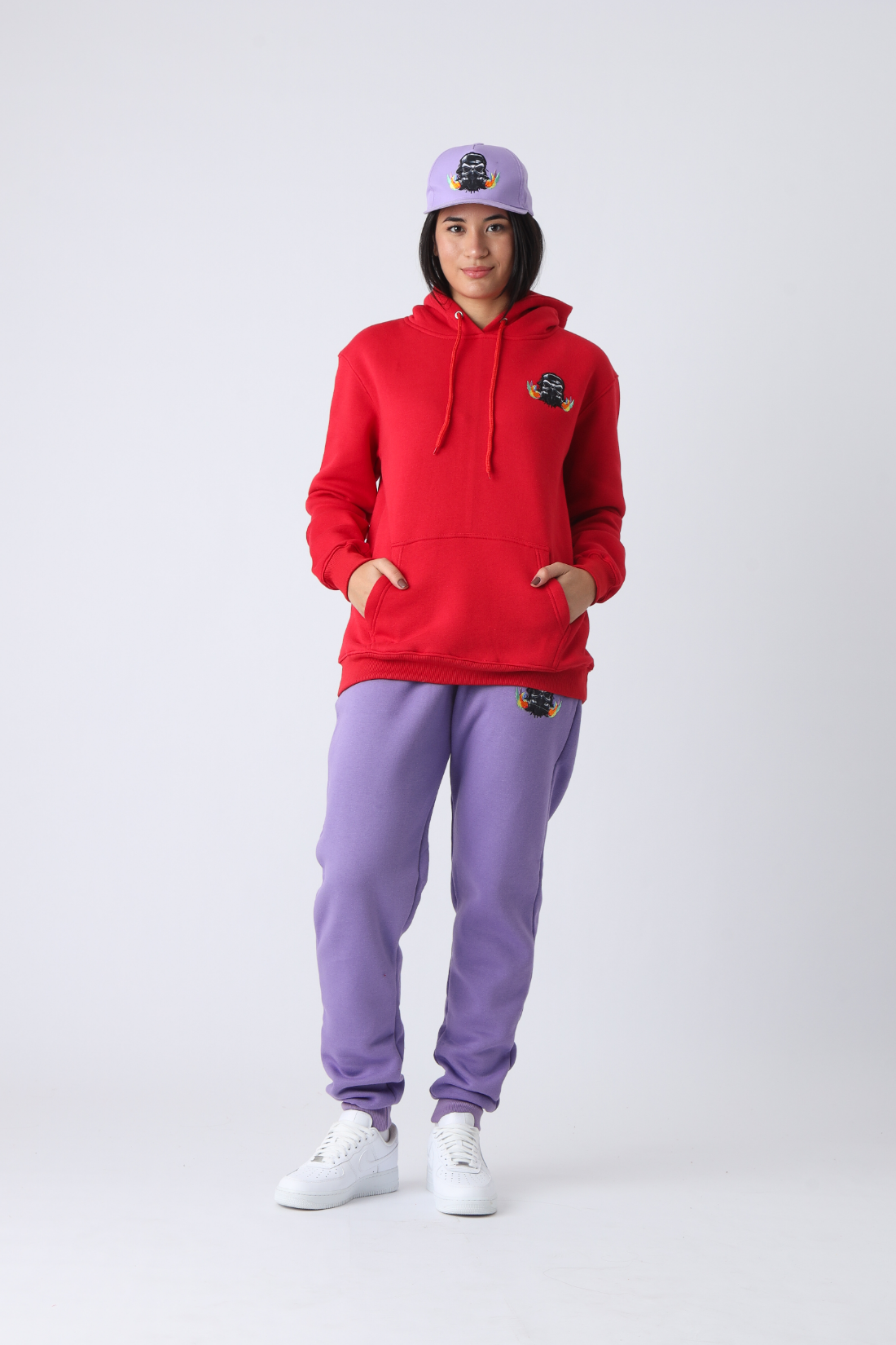 Cherry Blaze Small Logo Pullover Hoodie